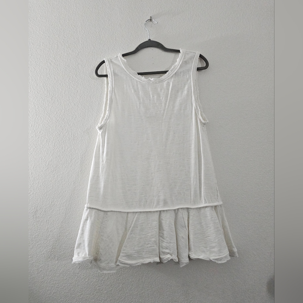 We The Free White Sleeveless Tiered Tank Top - Picture 3 of 13